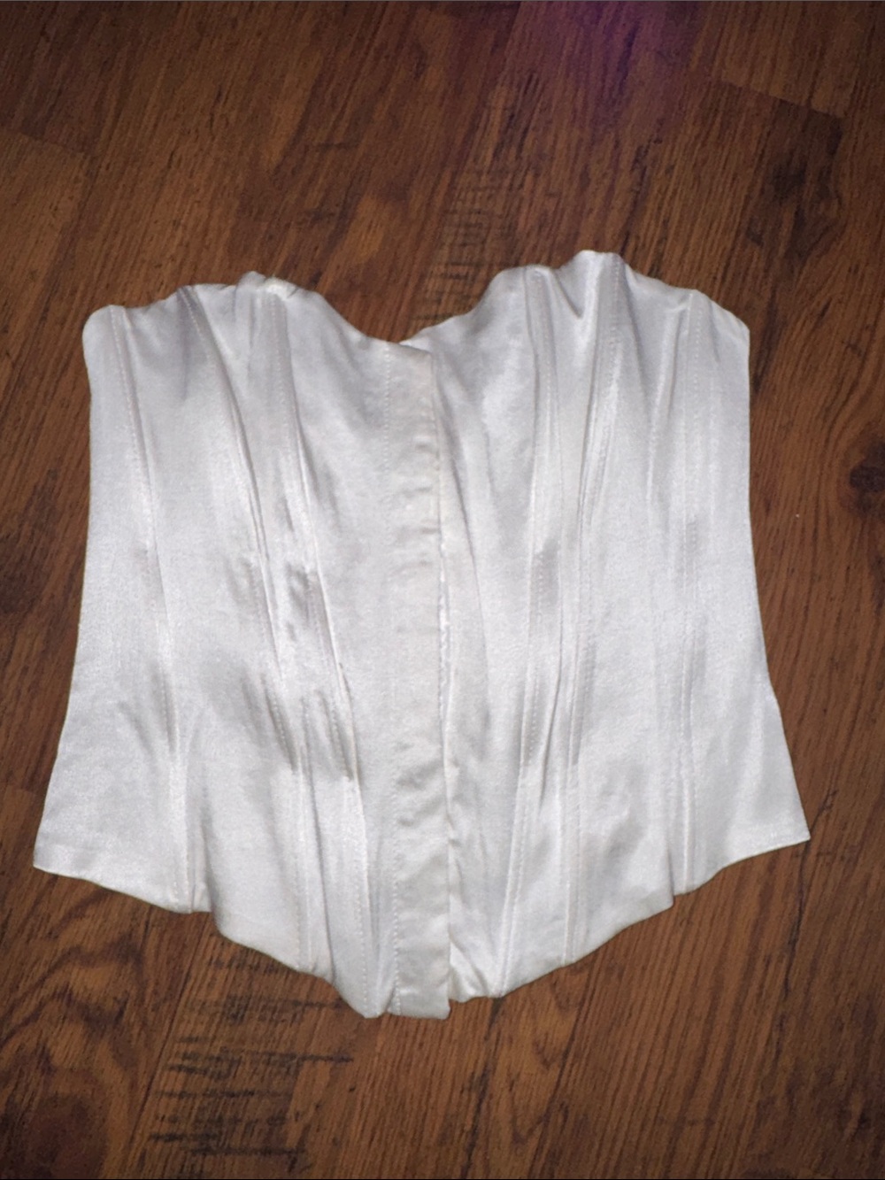 White Satin Corset Top 2.R4